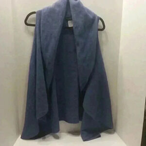 MerinoSnug Australia Blue Drape Vest Size M